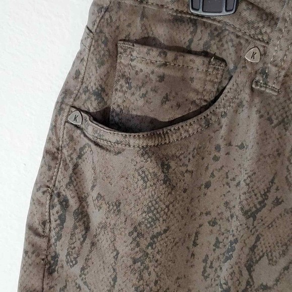 Anthropologie Kut high rise ankle skinny snake print jeans‎ plus size 14W - Picture 6 of 10